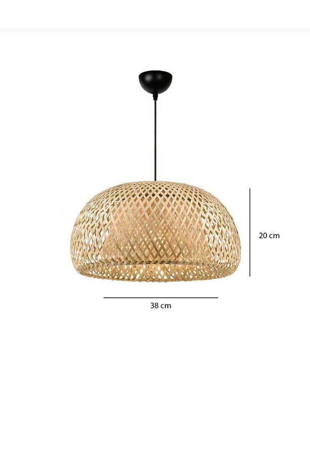 Bohem Rattan Bambu İskandinav Model Avize - 2