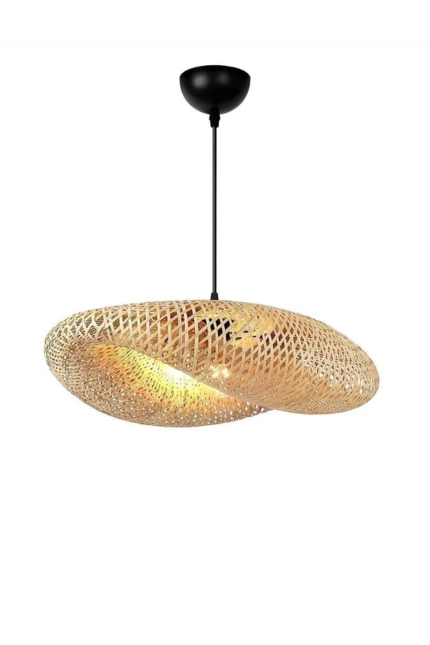 Bohem Rattan Bambu İskandinav Model Avize - 1