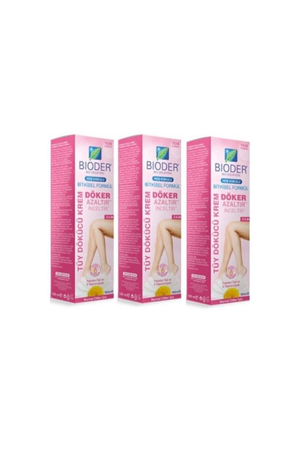Bayan-bitkisel Tüy Dökücü Krem-normal Cilt-papatya Özlü-100 Ml-3 Adet - 1