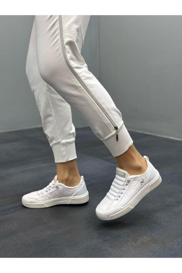 Champ White Linen Women's Casual Sports Shoes
