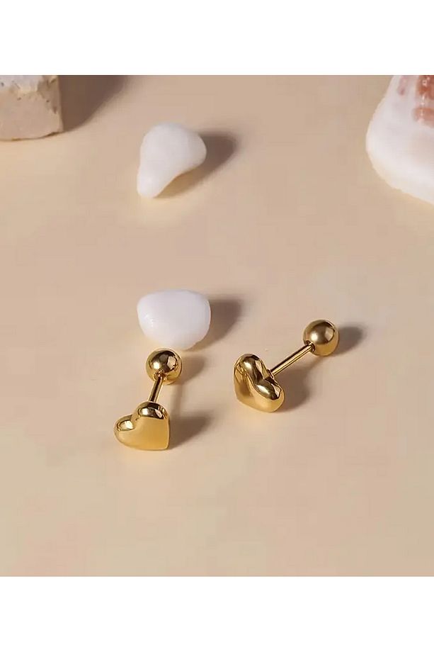 Helix Tragus Snug Conch Daith Earlobe Çelik Kalp Kıkırdak Küpe Piercing - 1
