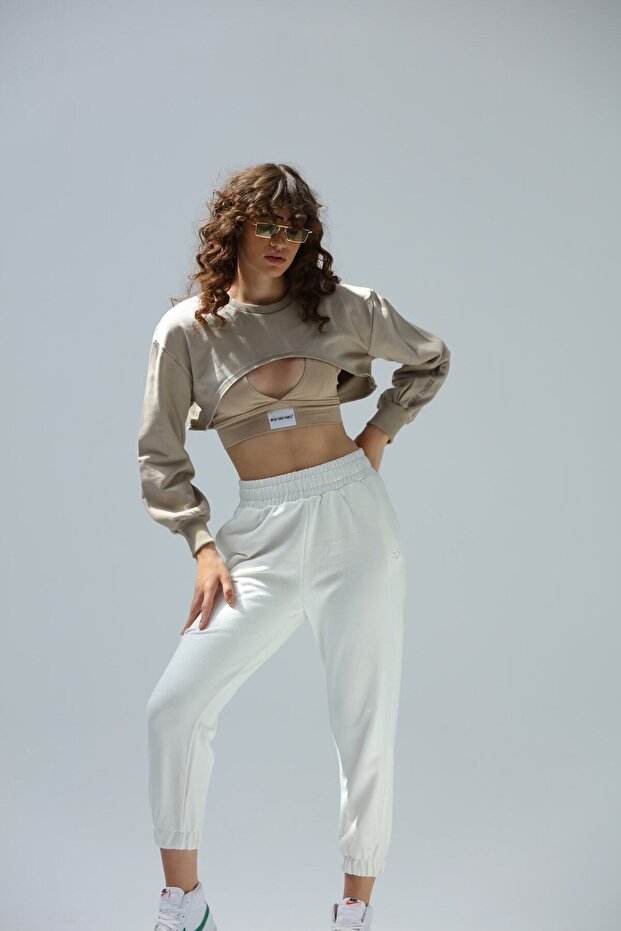 Beyaz Jogger - 1