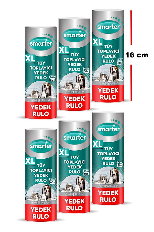 XL 6 Adet Tüy Toplayıcı Yedek Rulo - 1