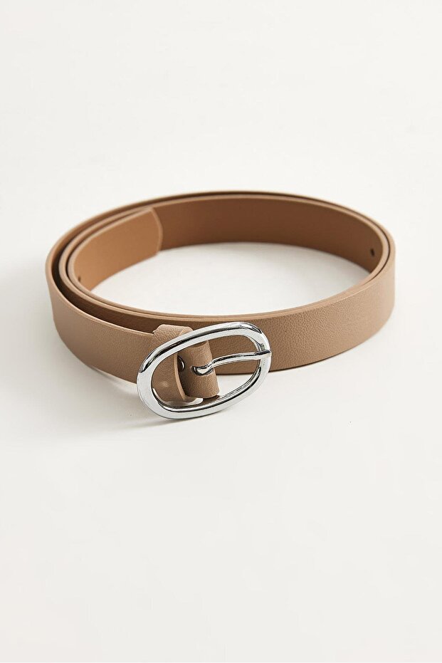 Leather Look Women's Belt Mink