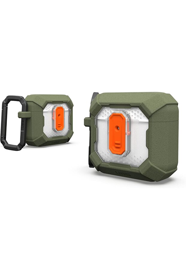 UAG Plasma for AirPods 4 case with Secure Lock & Carabiner - Olive Drab