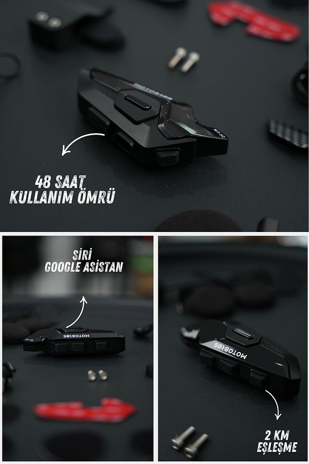 2 ADET Mt-x2 Kask Kulaklık Bluetooth Intercom Seti 5.3 Bluetooth - 7
