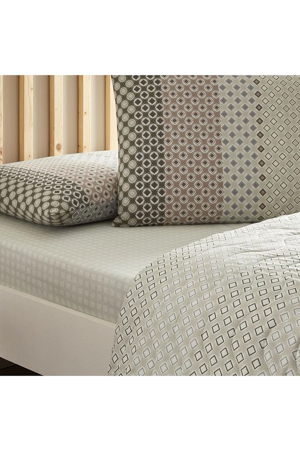 TAÇ RANFORCE TEK KİŞİLİK KAPİTONE NEVRESİM TAKIMI BREEZE GRI - 2