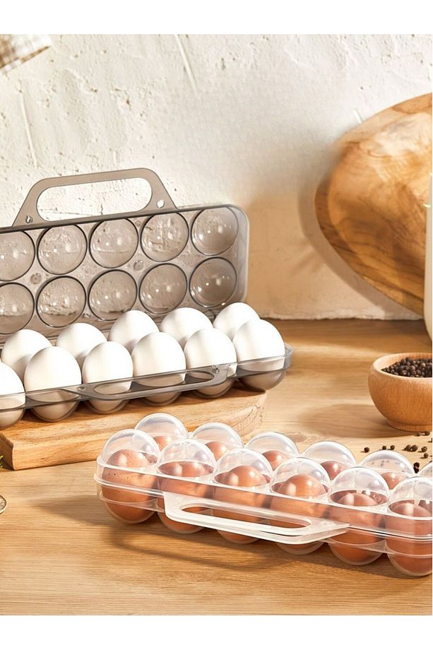 12 Bölmeli Konteyner Taşınabilir Yumurtalık Piknik Taşıma Çantası Yumurta Kutusu Yumurta Antrasit - 1