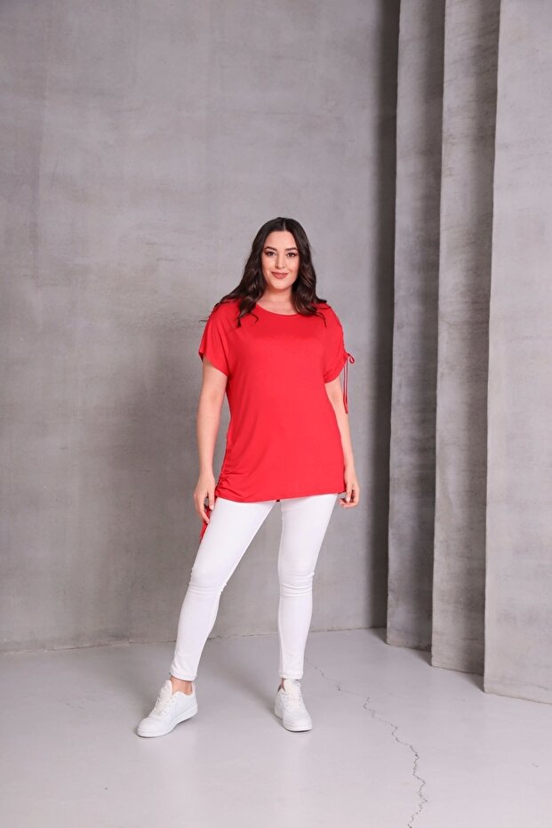 بلوزة برباط تنورة الأكمام - 4