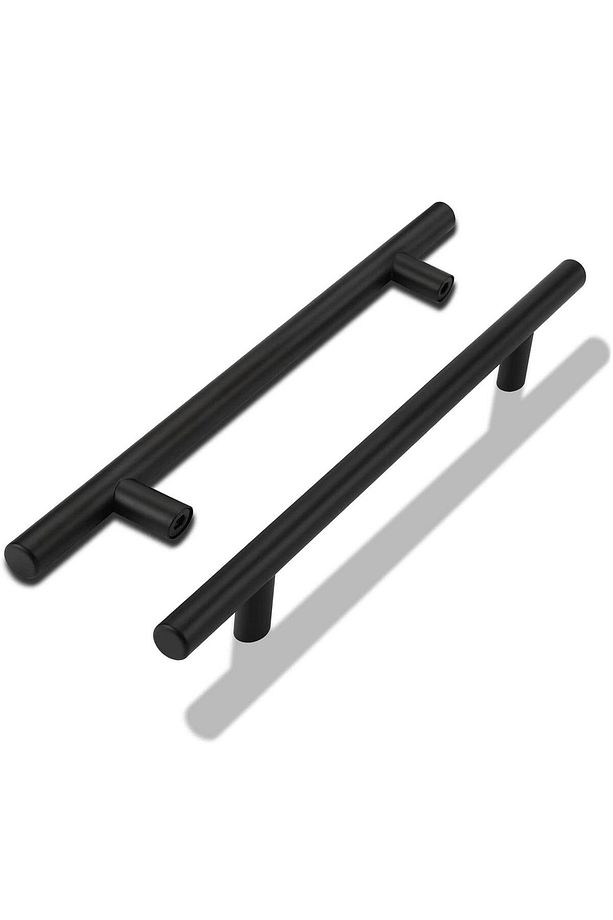 RoseMary 192 mm Mobilya Mutfak Çekmece Dolap Kapak Kulpu Kulbu 19.2 cm Mat Siyah Metal Kulp 10 ADET - 7