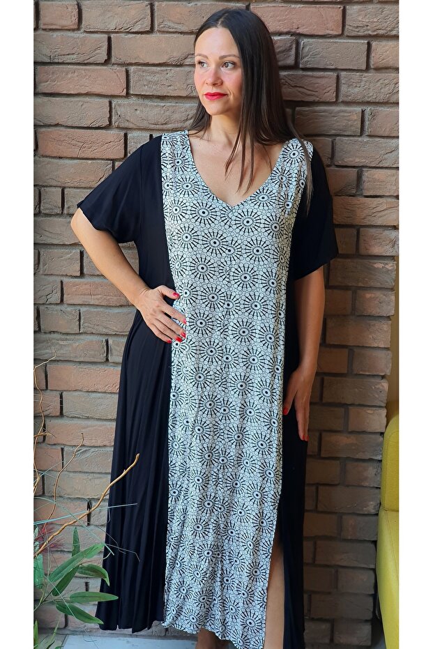 فستان مزين بنمط دائري - 4