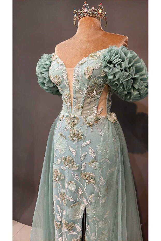 MİNT NİŞAN ELBİSESİ - 3