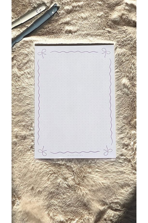 A5 Kurdele Desenli Notepad - Not Defteri - Bloknot (NOKTALI) - 3