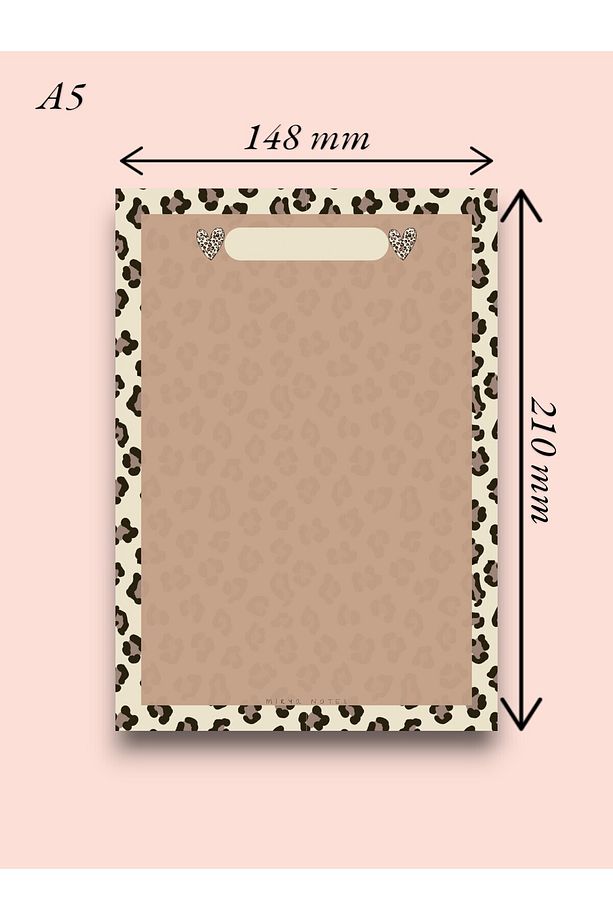 Leopar Desenli 2'li Set (A4-A5) Notepad - Not Defteri - Bloknot - 3