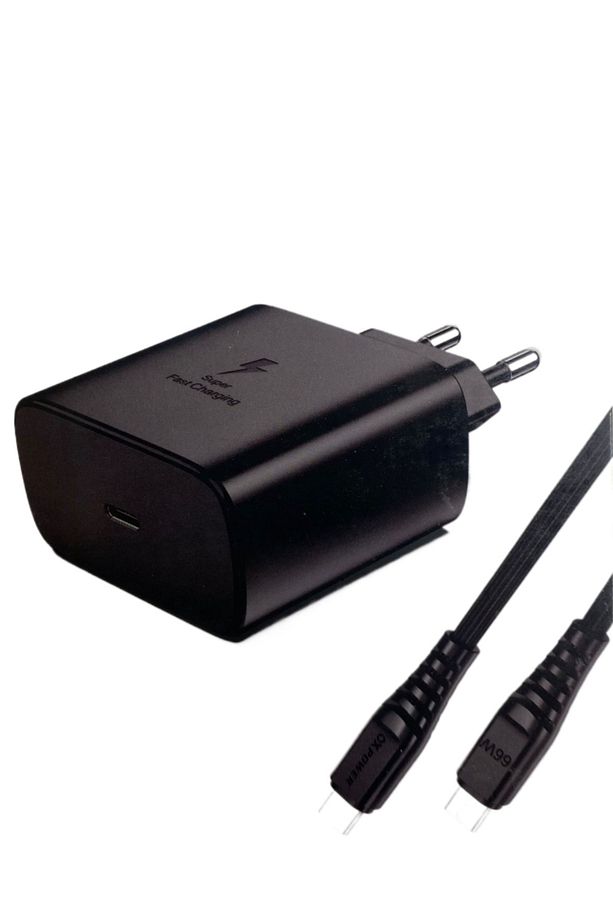 OZELUX TEKNOLOJİ OXpower Type-C Çıkışlı 45W Hızlı Şarj Adaptörü ve 1.2M Type-C to Type-C Kablo Seti - 3