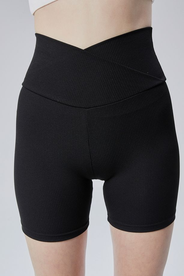 MoveOn Series Kadın Yüksek Bel Fitilli Biker Spor Şort - 5