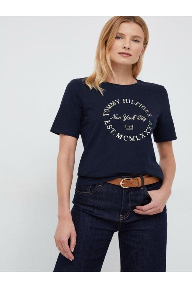 Metallic Roundall T-Shirt Regular Fit Ww0Ww36038