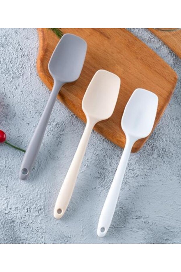 White Silicone Mini Spoon - 21 cm / 1 Piece