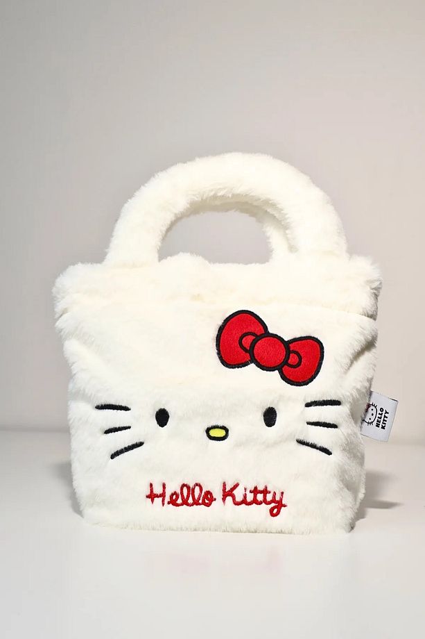 Wiggle Hello Kitty Yumuşak Peluş Tüylü Tek Bölmeli Mıknatıslı El Çantası - 2