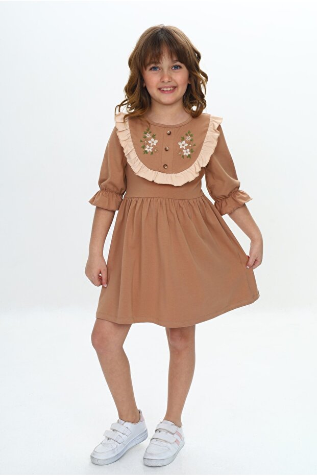 Girl's Embroidery Patterned Dress