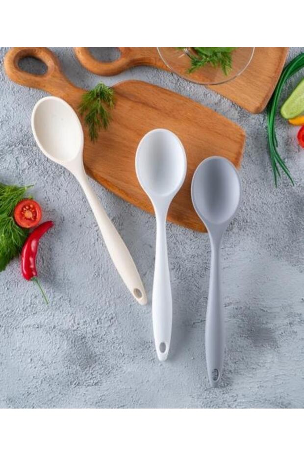 White Silicone Spoon - 27 cm / 1 Piece