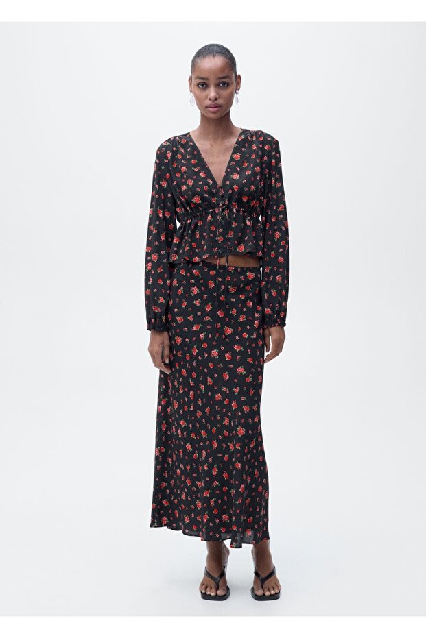 Uzun çiçekli evaze etek - 2