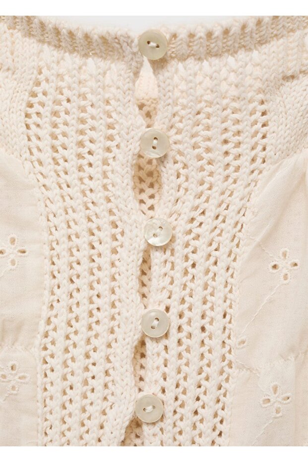 Combined Blouse with Openwork Details - 7