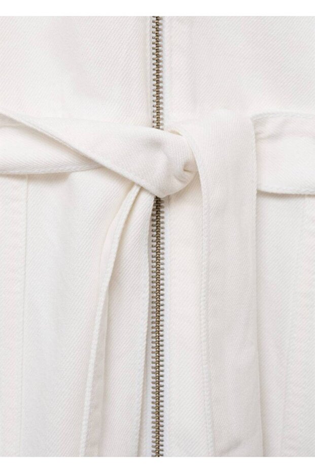 Kemerli denim tulum - 5