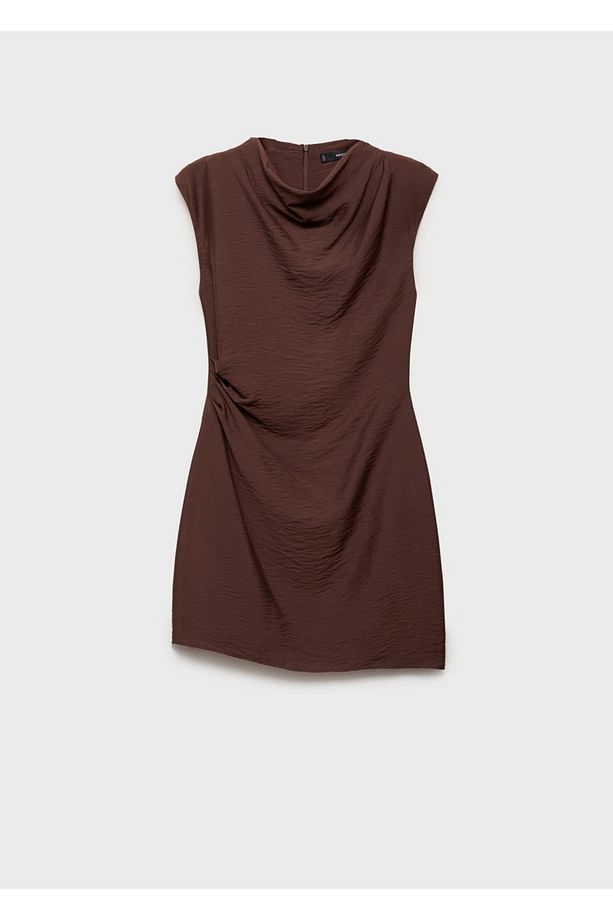 Drape Dokulu Elbise - 3