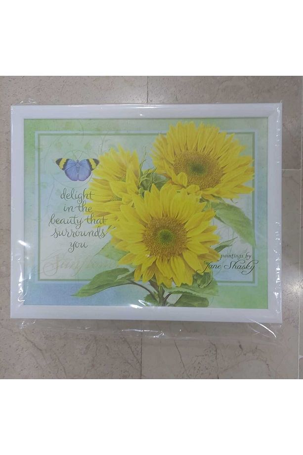 Yastıklı Keyif Tepsi Ayçiçek Çiçek Sunflower Delight 1 Adet - 1