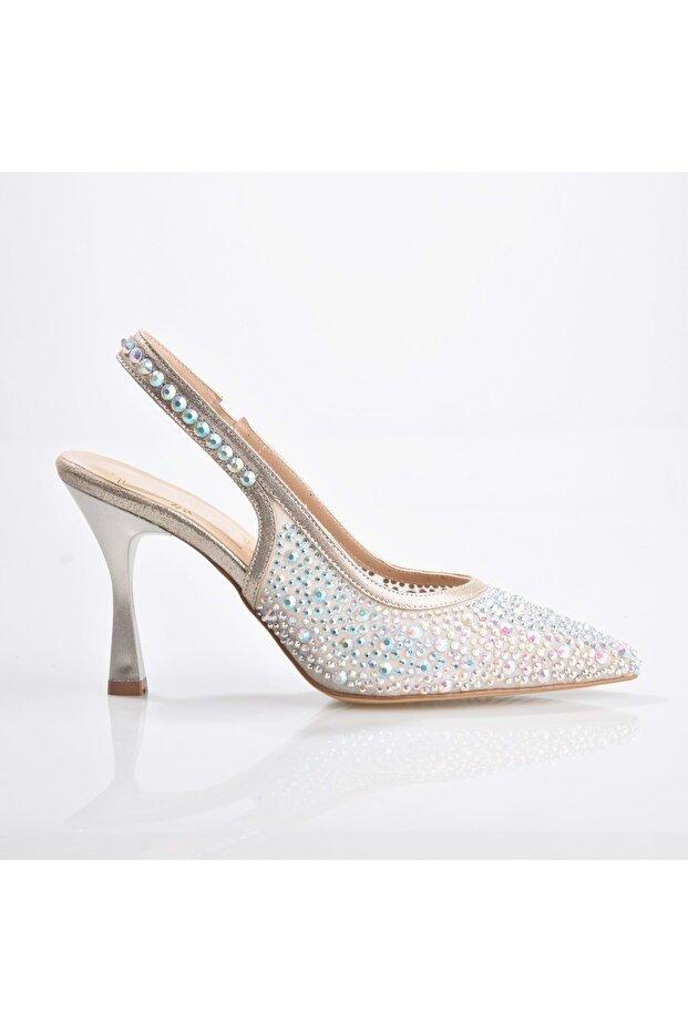 Side Cinderella Open Back Women's Evening Dress Shoes