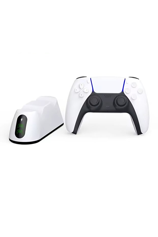 LED Göstergeli Çiftli Ps 5 Dualshock Joystick Oyun Kolu Tutucu 2li Hızlı Şarj Standı İstasyonu Ps5 - 5