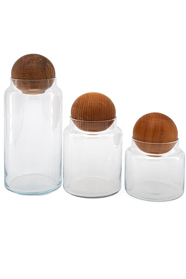 3-Piece Jar Set with Top Lids