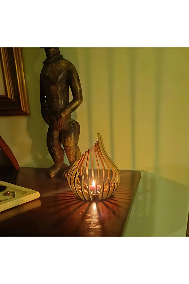 Damla 3'lü Tealight Mumluk Şamdan - 3