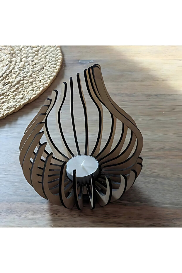 Damla 3'lü Tealight Mumluk Şamdan - 6