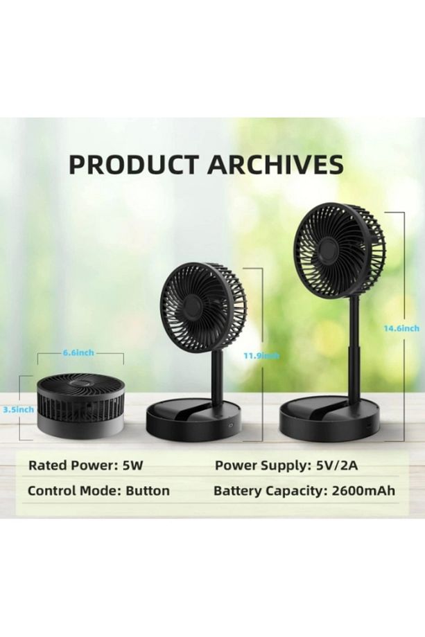 Masa Üstü Taşınabilir Şarjlı Vantilatör Fan Mikro Usb - 4