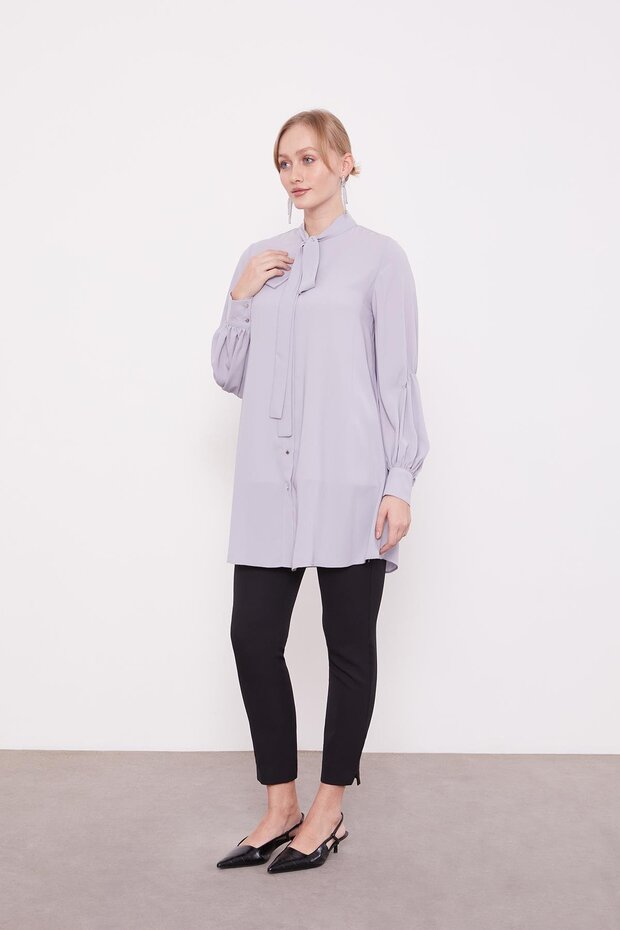 Siyah Dar Paça Pantolon - 3