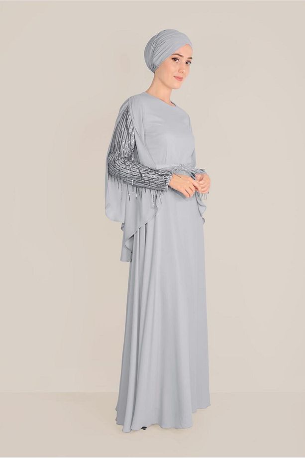 PUL PAYETLİ ELBİSE 40566 - 1