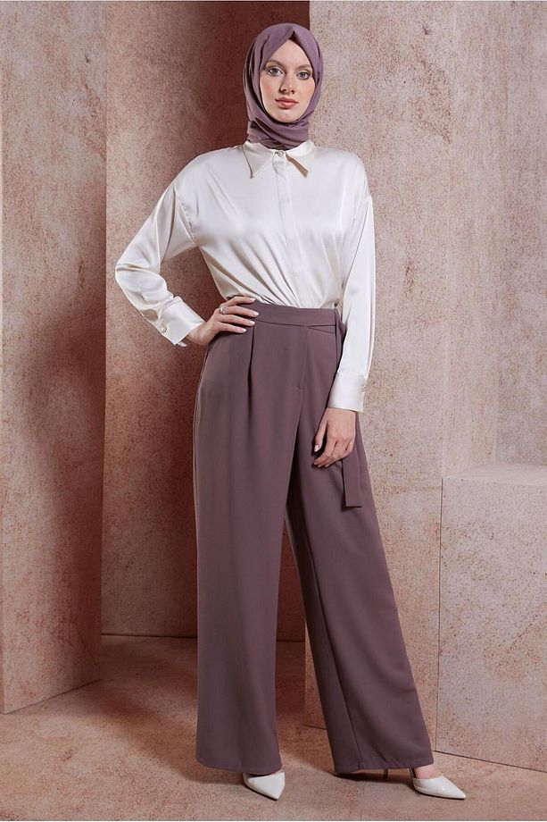 GENİŞ PAÇA KREP PANTOLON 70602 - 4