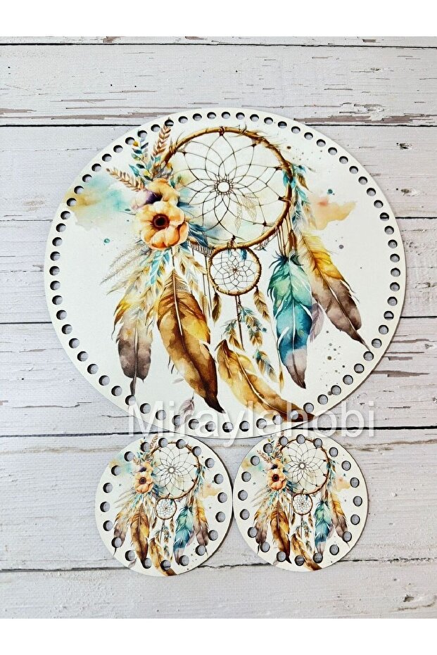 T31 30 cm uv print round wooden base