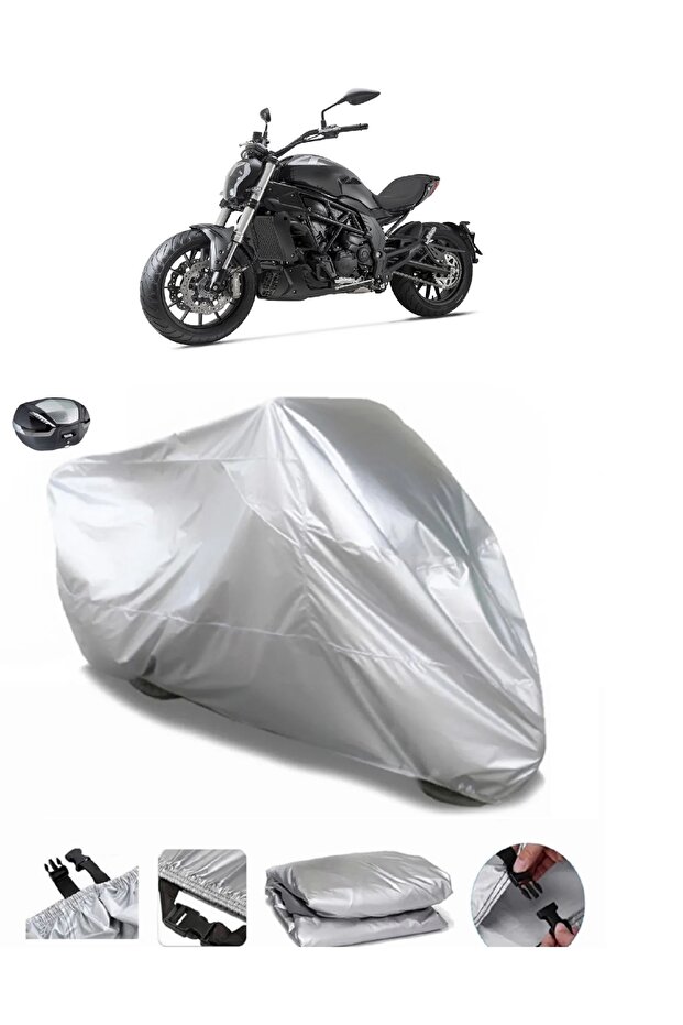 Bajaj V 15 Ultra Thick Waterproof Motorcycle Tarpaulin Rear Bag Compatible