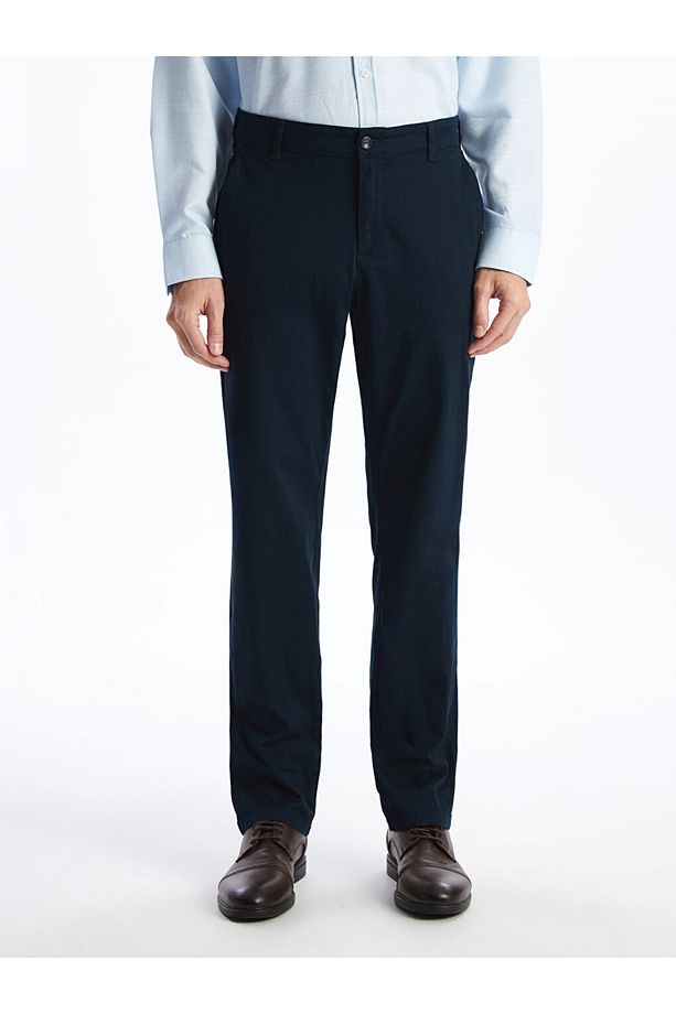 Regular Kalıp Pamuklu Esnek Gabardin Kumaş Erkek Pantolon - 2