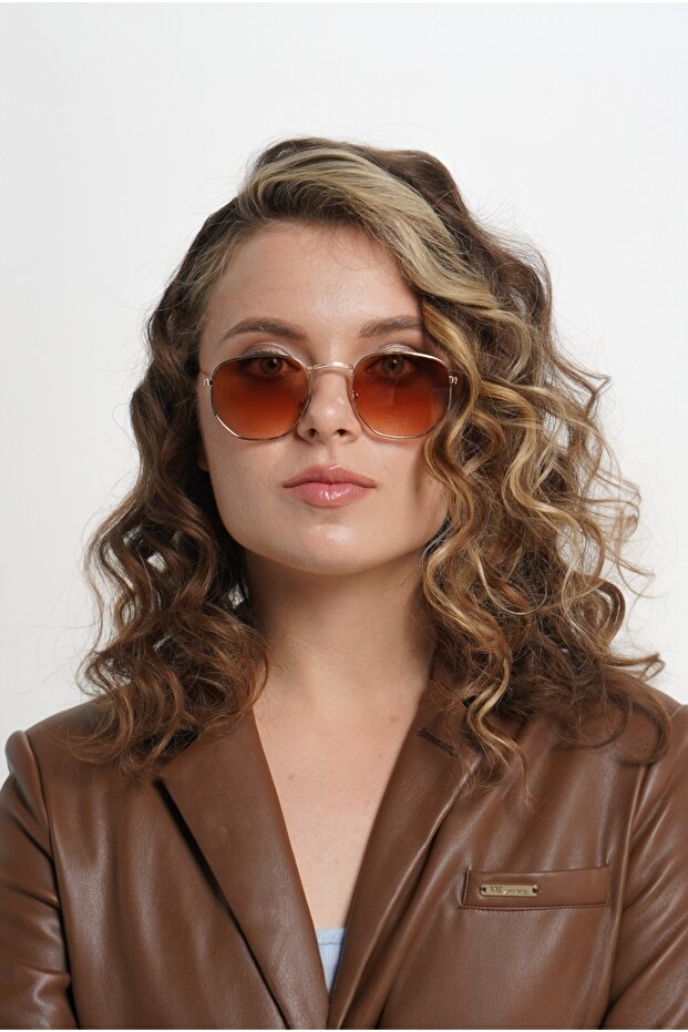 نظارات شمسية بإطار معدني سداسي - 2