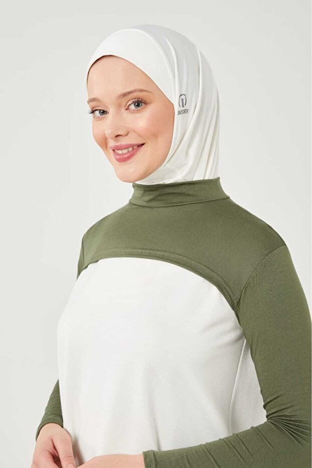 Turtleneck Sports Neck Collar Sleeve Khaki