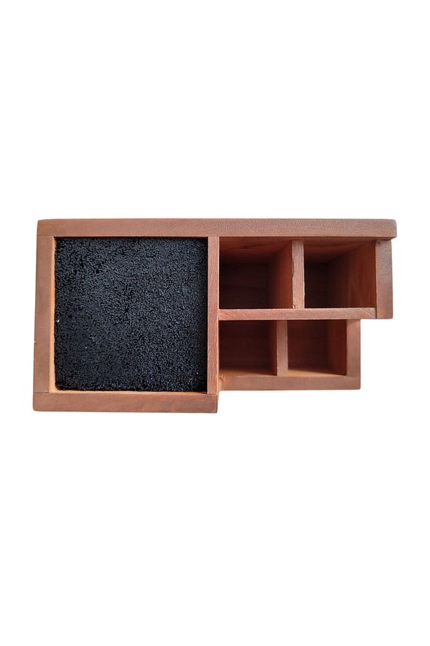 Kuaför Makas Standı ve Fırça Standı – Ahşap Stand, Şık Organizer - 3