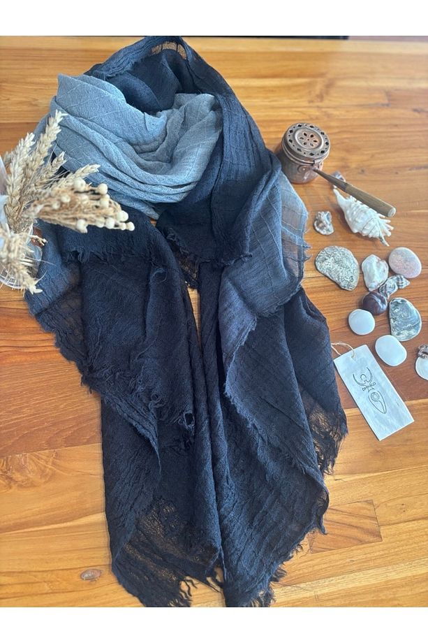 YUMUŞACIK  DÖKÜMLÜ  YÜN DOKUMA ŞAL  UNISEX - 4