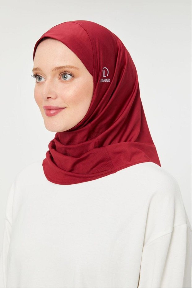 Women's Hijab Hijab Sea Pool Sports Compatible Cap Burgundy