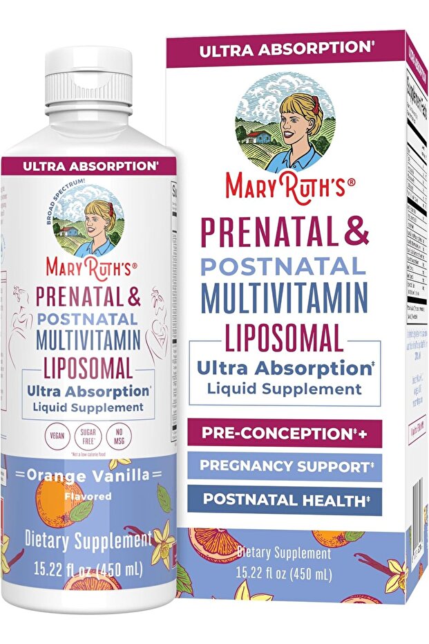 Mary Ruth's Organics Prenatal & Postnatal Multivitamin for Women Orange Vanilla 450ML