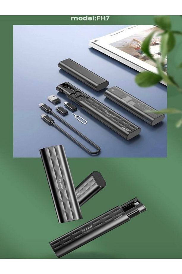 7in1 Type-C, USB, Micro, Lighting Çevirici Dönüştürücü Çoklayıcı IOS, Android, Windows Seyahat Seti - 3