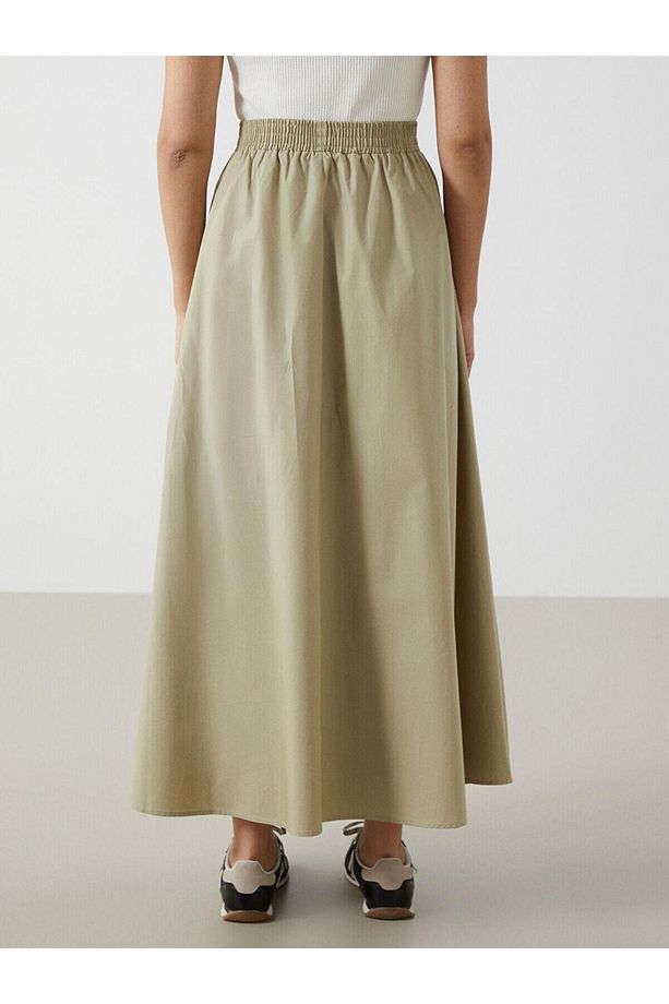 LCW Modest  Beli Lastikli Kadın Kloş Etek - 4